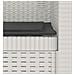 Poltrona a 1 Posto con Cuscino Aspetto Rattan PP Bianco - Foto miniatura 6