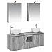 Set di Armadi da Bagno 5 pcs Sonoma grigio 50 x 14,5 x 70 cm - Foto miniatura 1