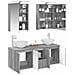 Set di Armadi da Bagno 5 pcs Sonoma grigio 50 x 14,5 x 70 cm - Foto miniatura 3