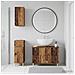 Set di armadietti da bagno in 3 pezzi DELFT Legno antico - Foto miniatura 3