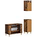 Set di armadietti da bagno in 3 pezzi DELFT Legno antico - Foto miniatura 8