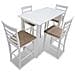 Set Tavolo Da Bar In Legno Bianco E 4 Sedie - Foto miniatura 1
