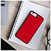 Cover Iphone 8+, 7+, 6+, 6s+ Protezione Rigida Pelle Vera Rosso - Foto miniatura 3