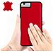 Cover Iphone 8+, 7+, 6+, 6s+ Protezione Rigida Pelle Vera Rosso - Foto miniatura 4