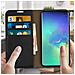 Custodia Galaxy S10 Plus Pelle Portafoglio Funzione Stand - Nero - Foto miniatura 2
