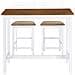 Set Tavolo E Sedie Da Bar 3 Pz Legno Massello Marrone E Bianco - Foto miniatura 2