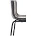 2 Sgabelli Alti HOOVER in Tessuto - Set 2 Sgabelli Bar Design H76 cm I Sedie Sgabello Ergonomiche con Schienale Grigio Chiaro Nero - Foto miniatura 5