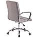 Sedia Design Ufficio Deli in Tessuto - Poltrona Scrivania Imbottita - Sedia Studio Direzionale Girevole e Regolabile H 45-55cm Grigio - Foto miniatura 4
