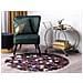 Tappeto Rotondo Ø140 Cm In Pelle Marrone Violetto Sorgun - Foto miniatura 2