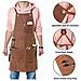 Carpentieri Grembiule Per Uomini E Donne Heavy Duty Workman Grembiule Tela Cerata Impermeabile Strumento Grembiule Fit Cucina Giardino Ceramica Artigianato Workshop Garage Wq40 - Foto miniatura 4