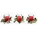 Jja - 3 Candele Rosse Con Rametti E Bacche - Foto miniatura 1