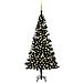 Set Albero Natale Artificiale con LED e Palline Nero 240 cm PVC - Foto miniatura 1