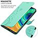 Custodia Compatibile Con Huawei Mate 30 Pro In Turchese Fiore - Coperchio Protettivo In Design Floreale Con Chiusura Magnetica, Funzione Stand E Slot Per Carte - Foto miniatura 5