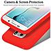 Custodia Compatibile Con Samsung Galaxy S6 Edge In Liquid Rosso - Coperchio Protettivo In Silicone Tpu Flessibile - Foto miniatura 5