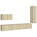 Set di Mobili Porta TV 4 pz Rovere Sonoma in Legno Multistrato - Foto miniatura 1