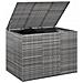 Contenitore Da Giardino In Rattan Pe 145x100x103 Cm Grigio - Foto miniatura 3