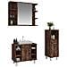 Set Mobili Da Bagno 3 Pz Rovere Fumo In Legno Multistrato - Foto miniatura 3