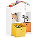 Libreria Per Bambini Scaffale Per Bambini Con 2 Scatole In Tessuto Organizer Per Giocattoli Bianco Kmb49-w - Foto miniatura 1