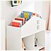 Libreria Per Bambini Scaffale Per Bambini Con 2 Scatole In Tessuto Organizer Per Giocattoli Bianco Kmb49-w - Foto miniatura 6