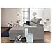 Divano Fisso Mikaela, Divano Ad Angolo, 100% Made In Italy, Sofà Soggiorno Con Chaise Longue, In Tessuto Imbottito - Penisola Contenitore Destra, Con Braccioli Slim, Cm 280x95h85, Grigio - Foto miniatura 4