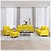 Set Di Divani 4 Pz Con Cuscini Giallo Chiaro In Tessuto - Foto miniatura 1
