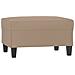 Poggiapiedi Cappuccino 70x55x41 Cm In Similpelle - Foto miniatura 2