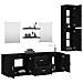 Set Mobili Da Bagno 7 Pz Nero In Legno Multistrato - Foto miniatura 3