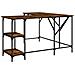 Scrivania Rovere Fumo 139x139x75 Cm In Legno Multistrato - Foto miniatura 2
