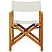 Sedie da Regista Pieghevoli 2 pz Bianco Crema in Tessuto - Foto miniatura 3