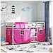 Letto a Castello senza Materasso Rosa 75x190 cm Legno di Pino - Foto miniatura 3