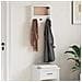 Appendiabiti Da Parete Sandnes Bianco 45x12x35 Cm Legno Di Pino - Foto miniatura 3