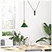 Lampada A Sospensione Regolabile E27 Verde Lucido 22cm Metallo - Foto miniatura 3