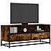 Mobile Tv Rovere Fumo 100x34,5x40cm Legno Multistrato E Metallo - Foto miniatura 1
