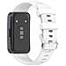 Cinturino Per Orologio In Silicone Morbido Per Huawei Band 10/9/8 (fibbia In Metallo) White - Foto miniatura 3