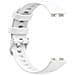 Cinturino Per Orologio In Silicone Morbido Per Huawei Band 10/9/8 (fibbia In Metallo) White - Foto miniatura 4