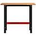 Banco Lavoro Marrone Chiaro 100x60x81,5cm Legno Massello Rovere - Foto miniatura 4