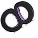 Cuscinetti Auricolari Di Ricambio Per Cuffie Sennheiser Hd800 - Nero /viola - Foto miniatura 2