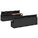 Set Divano da Giardino  9 Pezzi con Cuscini Polyrattan Nero Acacia, Divano da Giardino  2 Posti con Cuscini Polyrattan Nero - Foto miniatura 1