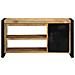 Panchina da scarpe 100x40x50 cm in legno massello di mango grezzo - Foto miniatura 4