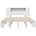 Letto Libreria senza Materasso Bianco 120x200 cm Legno Massello - Foto miniatura 5