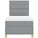 Letto a molle con materasso Grigio chiaro 100 x 200 cm Tessuto - Foto miniatura 8