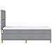 Letto a molle con materasso Grigio chiaro 100 x 200 cm Tessuto - Foto miniatura 9