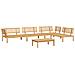 Set Divano Pallet da Giardino 5 pz in Legno Massello di Acacia - Foto miniatura 1