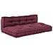 Cuscino per Divano Pallet 2 pcs Bordeaux Tessuto - Foto miniatura 1