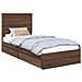 Letto con Contenitore con testiera Rovere Marrone 75 x 190 cm - Foto miniatura 1