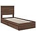 Letto con Contenitore con testiera Rovere Marrone 75 x 190 cm - Foto miniatura 4