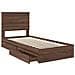 Letto con Contenitore con testiera Rovere Marrone 75 x 190 cm - Foto miniatura 5