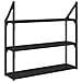 Scaffale da parete Rovere Nero 80 x 21 x 78,5 cm - Foto miniatura 7