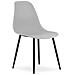 WAT Sedia da scrivania moderna con gambe grigie /nere x2 - Foto miniatura 2