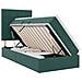 Letto con contenitore e LED Verde Scuro 90 x 190 cm Velluto - Foto miniatura 1